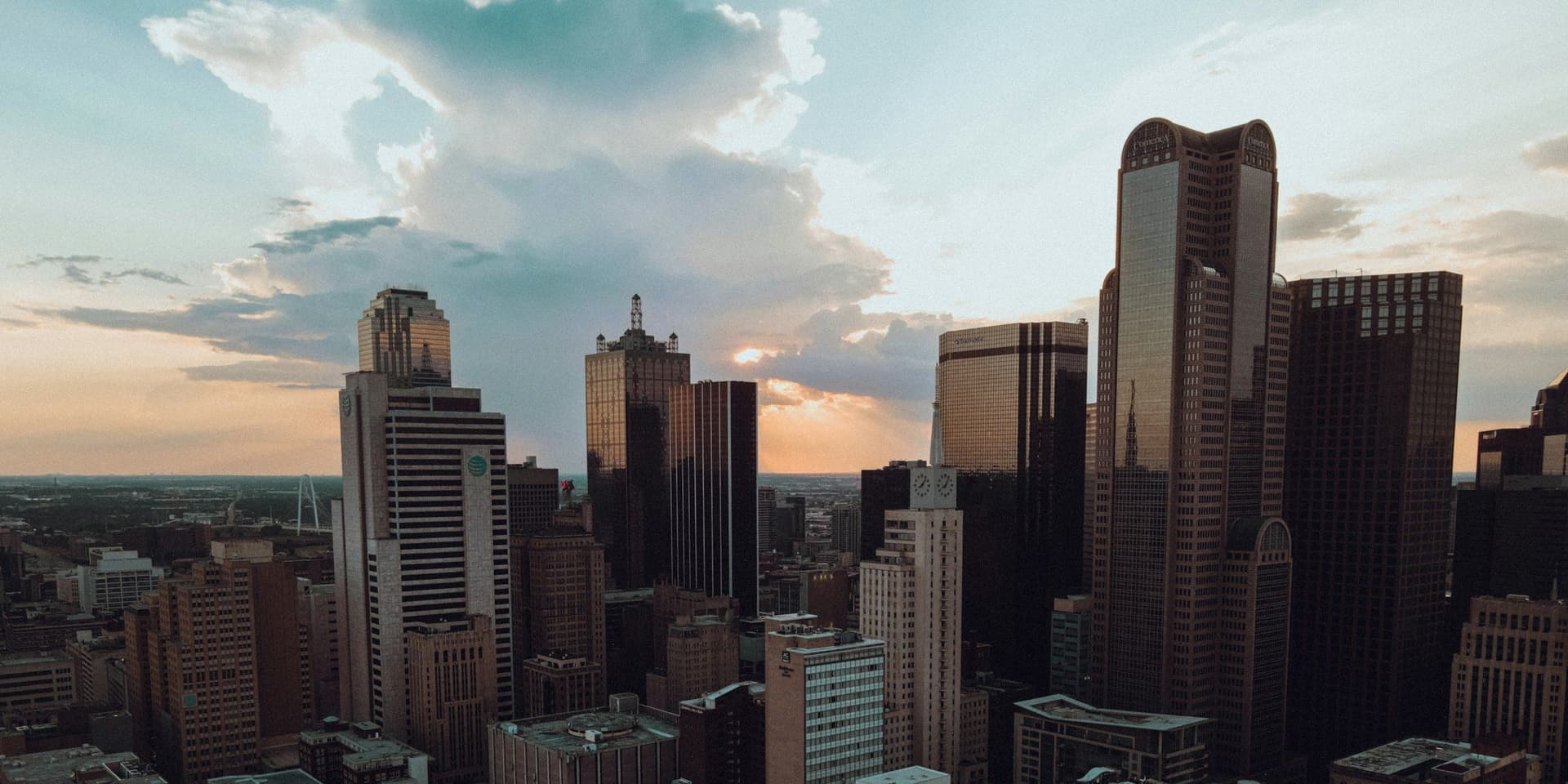 Dallas, Texas skyline at sunset